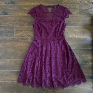 Kensie - Lace Cocktail Dress - Wine - 6